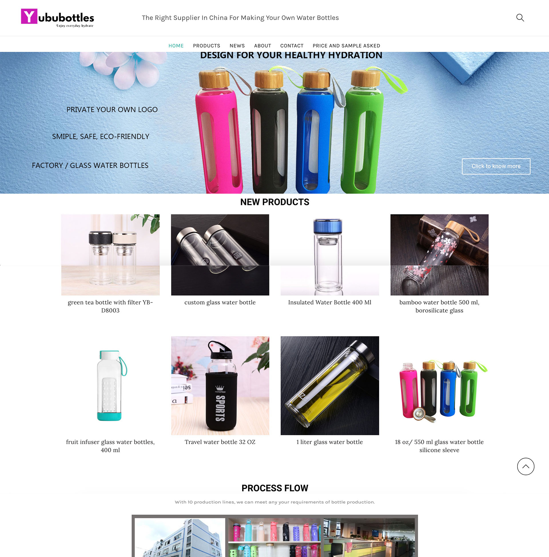 网站案列 中国制造水瓶供应商外贸网站