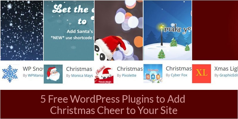 5个免费的wordpress插件为您的网站添加圣诞欢呼