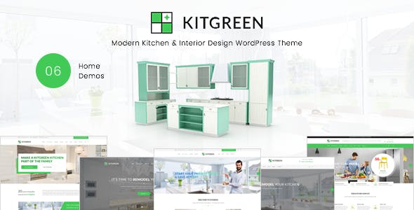 Kitgreen 现代厨房和室内设计wordpress主题